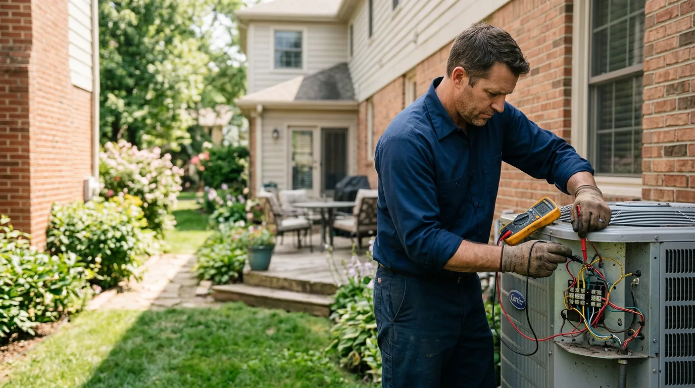 HVAC technician working near Mooers, NY